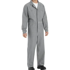 Red Kap Button-Front Cotton Coverall Herringbone Online