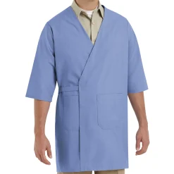 Red Kap Collarless Butcher Wrap Light Blue Best