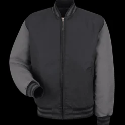 Red Kap Duo-Tone Team Jacket Black / Charcoal Sale