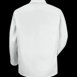 Red Kap Gripper-Front Short Butcher Coat White Outlet