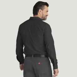 Red Kap Men's Cooling Long Sleeve Work Shirt Black Sale