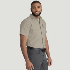 Red Kap Men's Cooling Short Sleeve Work Shirt Sand Best