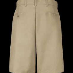 Red Kap Men's Cotton Casual Plain Front Shorts Khaki Sale
