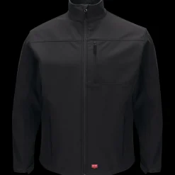 Red Kap Men's Deluxe Soft Shell Jacket Black Clearance