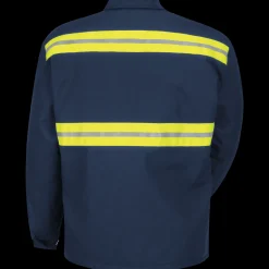 Red Kap Men's Enhanced Visibility Perma-Lined Panel Jacket Navy Online