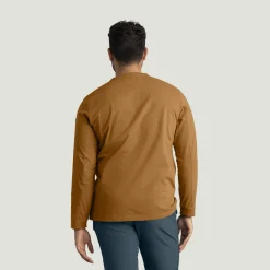 Red Kap Men's Long Sleeve Midweight Slim Fit Performance Tee Heathered Caramel Cafe Outlet