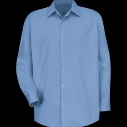 Red Kap Men's Long Sleeve Specialized Cotton Work Shirt Light Blue Online