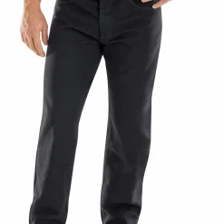 Red Kap Men's Relaxed Fit Black Jean Prewashed Black New