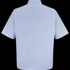 Red Kap Men's Short Sleeve Deluxe Uniform Shirt Blue / White Stripe Sale