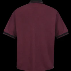 Red Kap Men's Short Sleeve Performance Knit® Twill Polo Burgundy / Black Hot