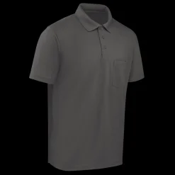 Red Kap Men's Short Sleeve Performance Knit® Pocket Polo Charcoal Sale