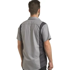 Red Kap Men's Short Sleeve Performance Plus Shop Shirt With Oilblok Technology Light Grey / Charcoal Mesh Discount