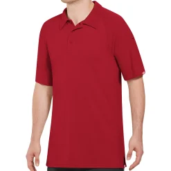 Red Kap Men's Short Sleeve Performance Knit® Flex Series Active Polo Red Sale