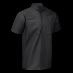 Red Kap Men's Short Sleeve Pro+ Work Shirt with OilBlok and MIMIX® Black Hot