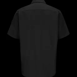 Red Kap Men's Short Sleeve Solid Crew Shirt Black New