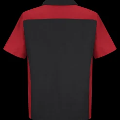 Red Kap Men's Short Sleeve Two-Tone Crew Shirt Black / Red Online