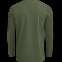 Red Kap Men's Slim Fit Cotton Long Sleeve Pocket T-Shirt Heather Dark Forest Sale