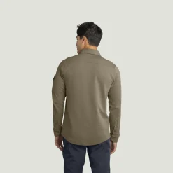 Red Kap Men's Snap Front Jersey Long Sleeve Work Shirt Fallen Rock New