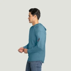 Red Kap Men's Sun Protection Pullover Hoodie Niagara Blue Sale