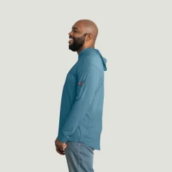 Red Kap Men's Sun Protection Pullover Hoodie Niagara Blue Sale