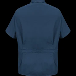 Red Kap Men's Zip-front Smock Navy Fashion