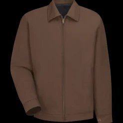 Red Kap Slash Pocket Jacket Brown Clearance