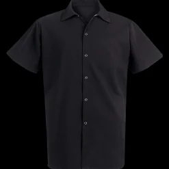 Red Kap Spun Poly Long Cook Shirt Black Hot