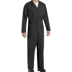 Red Kap Twill Action Back Coverall Black Fashion