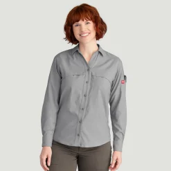 Red Kap Women's Cooling Long Sleeve Work Shirt Gravel New