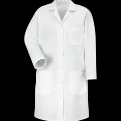 Red Kap Women's Gripper-Front Lab Coat White Best