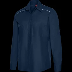 Red Kap Women's Long Sleeve Pro Airflow Work Shirt Navy Discount