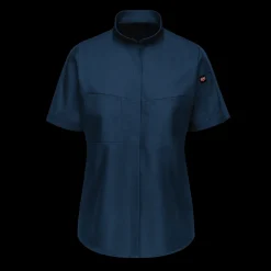 Red Kap Women's Short Sleeve Performance Pro+ Work Shirt with OilBlok + MIMIX® Navy Sale