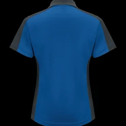 Red Kap Women's Short Sleeve Performance Knit® Two-Tone Polo Royal Blue / Charcoal Sale