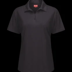 Red Kap Women's Short Sleeve Performance Knit® Flex Series Pro Polo Black Online